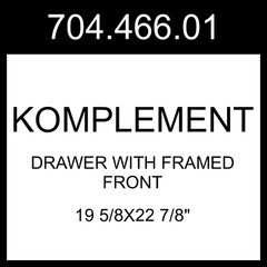 IKEA KOMPLEMENT Drawer With Framed Front White 19 5/8×22 7/8″ 704.466.01