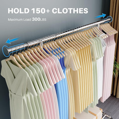 HOKEEPER Clothes Rack, Rolling Clothing Racks for Hanging Clothes, Portable Clot