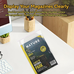 200Pcs Magazine Protection, Clear Plastic Magazine Sleeves 9.25 X 11.42 Inches,
