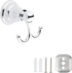 2x Polished Chrome Wall Hooks Coat Hooks Towel Hooks for Hanging Coat Towel Robe