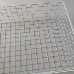SET OF 2 Ikea JONAXEL Wire basket, white, 19 5/8×20 1/8×5 7/8 ” Sock Crate
