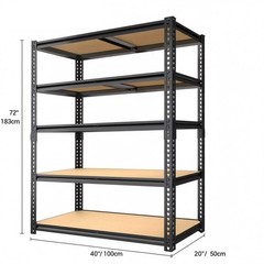 Heavy Duty Metal Storage Rack 5-Tier Adjustable Shelving Unit, Garage or Warehou