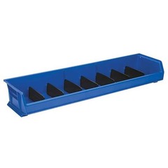 Akro-Mils 30320Blue Hang & Stack Storage Bin, Plastic, Blue, 6 In H, 33 In W, 8
