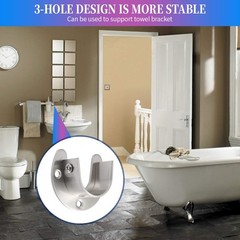 2 Pack Heavy Duty Stainless Steel Closet Rod Brackets Holder for 1-1/4″ Rods