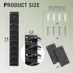 2 Pack Hat Organizer Rack for Baseball Caps Wall Mount Holder Holds 20 Hats