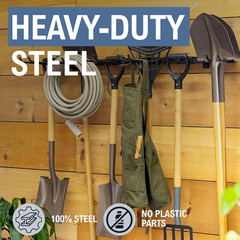 Tool Storage Rack – Heavy Duty Garage Tool Organizer Wall Mount for Garden Tools