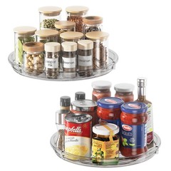 LAMU Lazy Susan Organizer | 360° Rotating | 9.25 Inch Set of 2