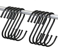 Pack 2.7-inch one-piece S-Shaped Hooks, Used for Hanging, Pot Rack 30 Black