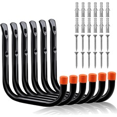 Heavy Duty Garage Hooks 8 Inch Steel Wall Mount Organizers for Tools Bicycles