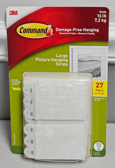 3M Command Large Picture Hanging Strips 27 Pairs 54 Strips Hold 16 lbs Removable