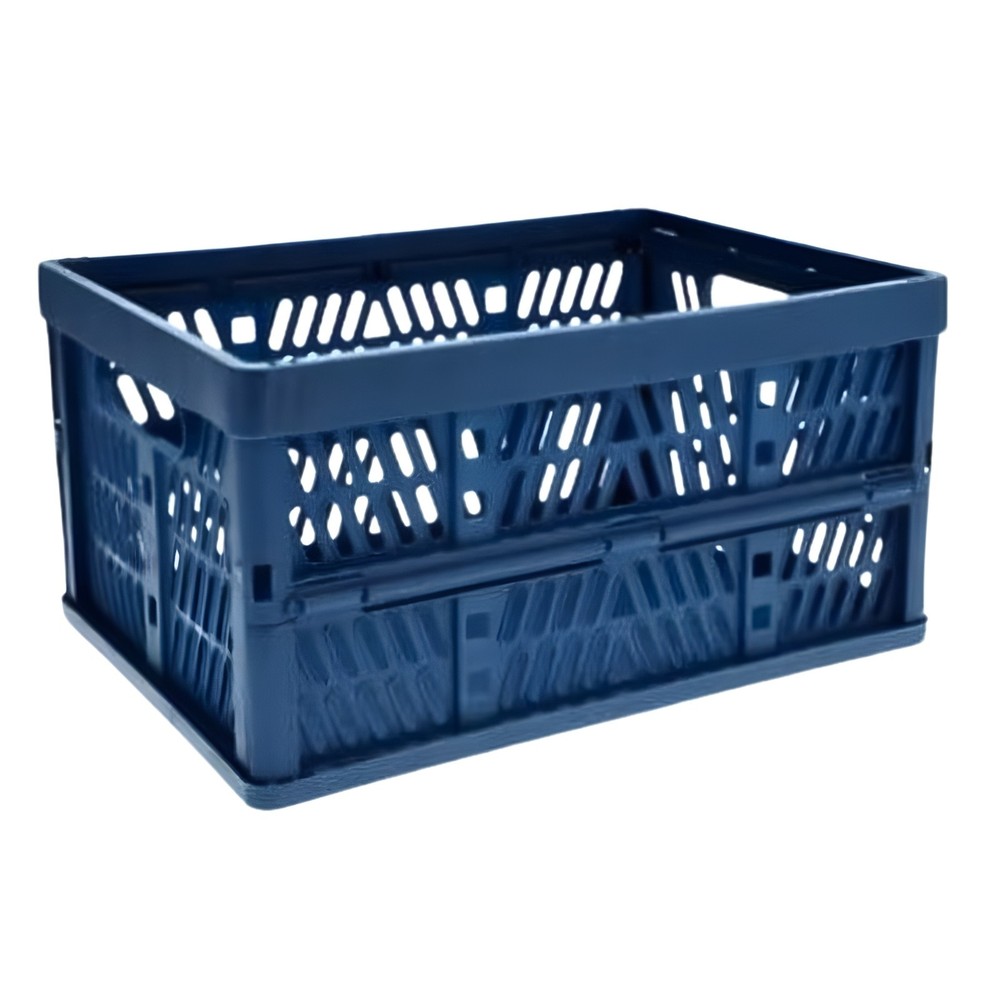Mini Collapsible Storage Basket Blue 9.25×6.61×4.72 Folding Organizer Bin