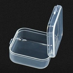 10-100PCS Mini Clear Plastic Small Box Hook Jewelry Earplugs Container Case