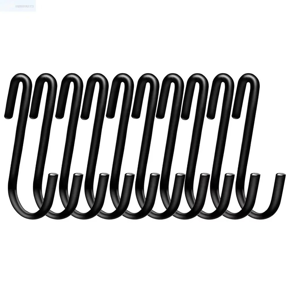 10 PCS Heavy Duty Steel S Shaped Hooks Hanging Hangers Pan Pot Holder Rack