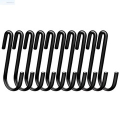 10 PCS Heavy Duty Steel S Shaped Hooks Hanging Hangers Pan Pot Holder Rack