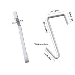 12 Pack White Smart Over The Door Hook,2 Side Metal Z Hooks,S Hooks for 12 PCS