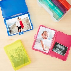 Paper Junkie Photo Storage Box – 4 x 6 in 7.3 x 8.2 x 5.5 inches, transparent