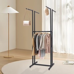 160x58x50cm 4-head Clothes Rack, Garment Rack, Freestanding Clothes Rack Black