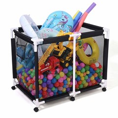 Yescom Extra Large Mesh Pool Storage Bin 267 Gal 6-Wheel Rolling Cart Closeout