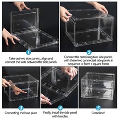 6-Packs Magnetic Drop Side Shoe Box Storage Containers Sneaker Display Cases