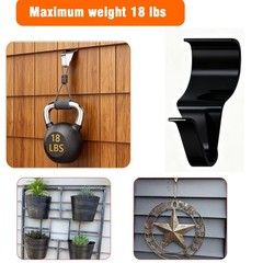 YUNFOOK 14 Pcs Vinyl Siding Hooks, Stainless Steel No-Hole Hangers for Hangin…