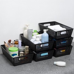 Durable 6 Count Extra Large Stackable Baskets for Versatile Storage Solutions