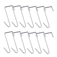 12 Pack White Smart Over The Door Hook, 2 Side Hooks for Hanging Clothes