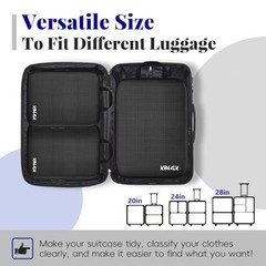6-Piece Travel Compression Packing Cubes Set Luggage Organizer Bags for Carry-On