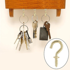 100Pieces 1/2Inch Mini Cup Hooks Ceiling Hooks, Brass Screw-In Hooks for Hanging
