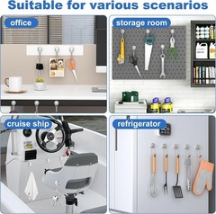 20Pack Magnetic Hooks 30Lbs+ Swivel Swing Magnet Hooks Heavy Duty Strong Magnets