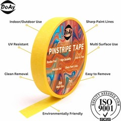 Pinstripe Tape 5 Rolls Masking Thin Automotive Craft Art Yellow 5 Sizes