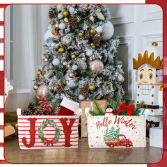 6 Pcs Foldable Christmas Storage Baskets – Red Holiday Gift Organizers