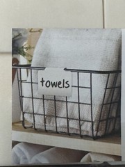 Dry Erase Labels Pantry Laundry Storage Basket Bin Clip Marker 6 Count ( 5Packs)
