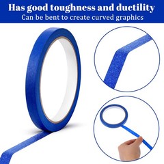 Vinyl Masking Tape for Automotive Car Paint (1/8 Inch, 1/4 Inch，3/8 Inch)