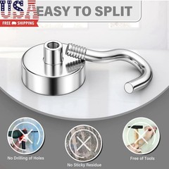 8 Pack Magnetic Hooks for Cruise Cabins, 30 LB Neodymium Magnets with Hooks, Hea