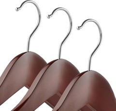 6 Wide Shoulder Wood Suit Hangers – Clothes Coats Jackets Dress Pants