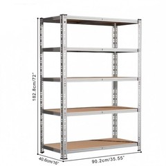 Heavy Duty Metal Storage Rack 5-Tier Adjustable Shelving Unit, Garage or Warehou