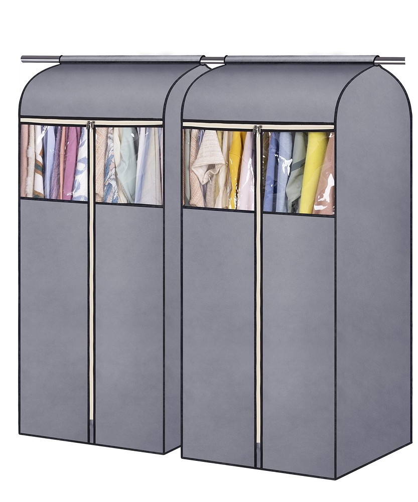54” Hanging Garment Bags for Closet Storage Sealed Completely Jackets Coats …