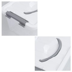5.5 Quart Storage Bin, Plastic Latching Box Container, 6 Packs