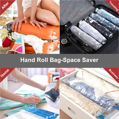 Compression Bags Travel Space Saver 12 Pack 6 Med 20×16 6 Lg 24×16 Transparent