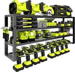 Heavy Duty Power Tool Rack 4 Tier 8 Holders 420Lbs 32 In