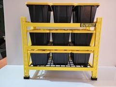 9 x Lowe’s Teeny Tote Black W/ 3D Printed Yellow Rack