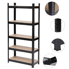 5-Tier Heavy Duty Metal Shelving 59 in Racking Storage Unit Warehouse Shed Rack