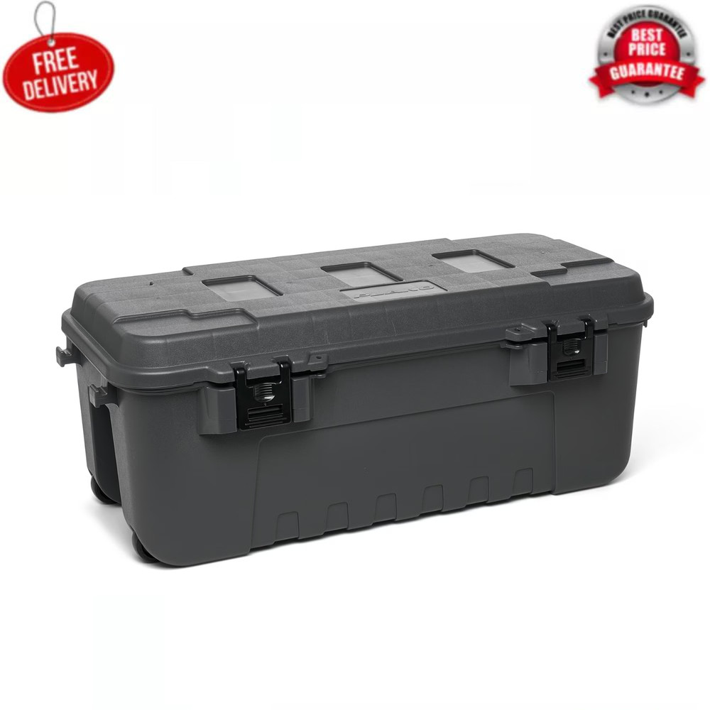 Plano Sportsman’s Trunk, Charcoal, 27-Gallon Lockable Storage Box