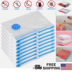 10 x Jumbo Vacuum Storage Bags Travel Space Saver Garment Seal Clothes Organizer