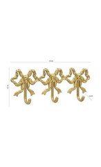 🎀 Cute BOW 3 Hook Wall Rack ~ 12”x5” One Piece ~ Gold Metal Hook 🎀