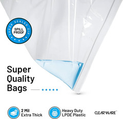 Large Storage Bags with Zipper Top – 3 Gallon Size, 16″ X 18″, Extra Large Plast
