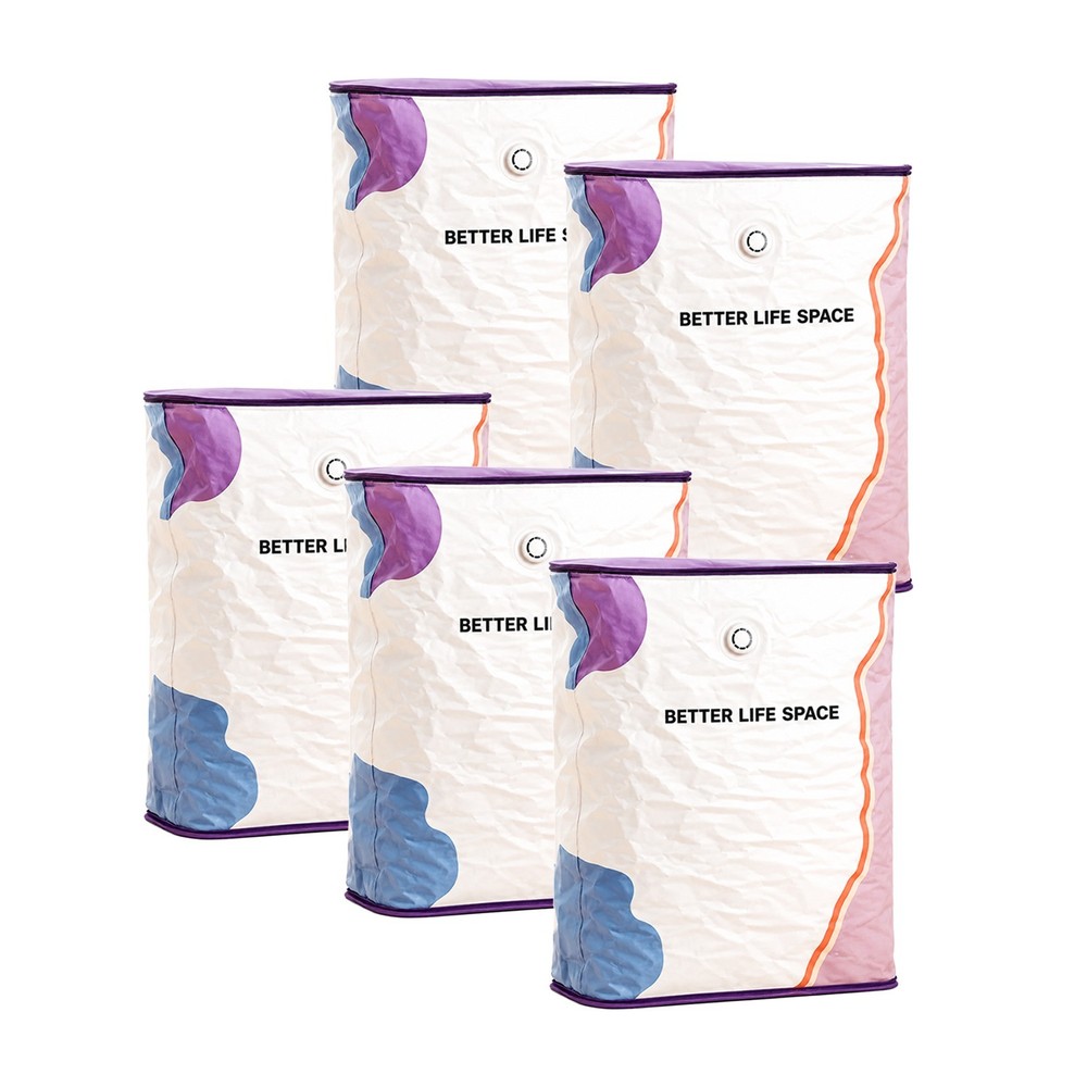 No-Pump Vacuum Storage Bags Large Cube Space Saver Compression Bags