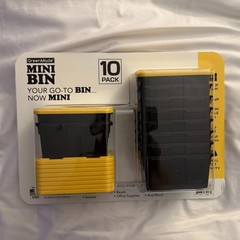 10 Pack Greenmade Mini Bins with Lids Stackable Storage Bins for Organizing