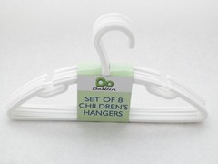 Clothes Hangers Kids Childrens Plastic Slotted Hangars 11 inches NEW Lot of 32