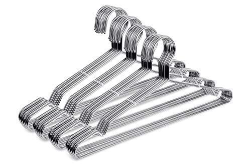 Fayleeko Wire Coat Hangers 40 Pack Strong Heavy Duty Stainless 40pack, Silver